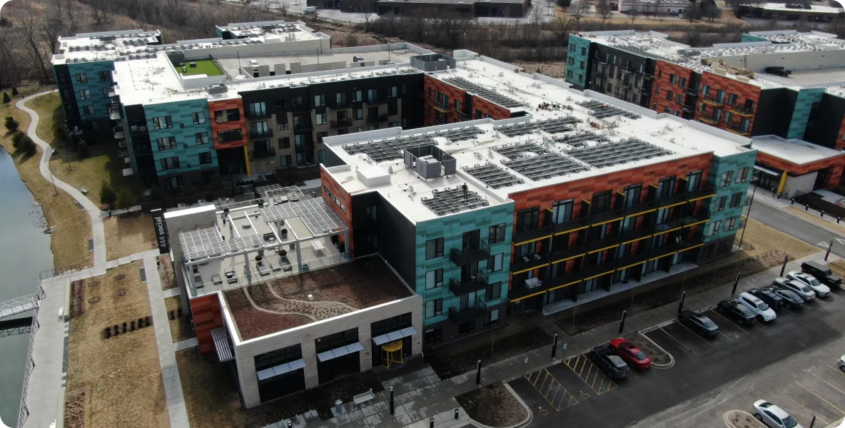 444 Social Apartments 500 kW commercial solar installation